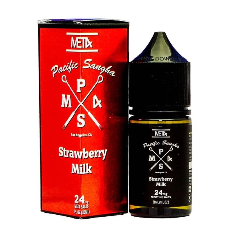 MET4 VAPORS, PACIFIC SANGHA, MET4 STRAWBERRY MILK STRAWBERRY MILK SALT NIC