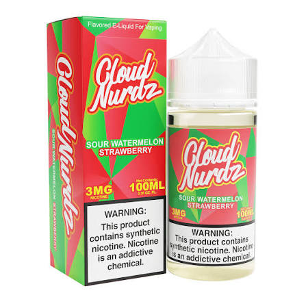 CLOUD NURDZ -SOUR WATERMELON STRAWBERRY (FREEBASE)